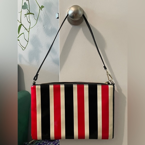 TOSS Designs Red, White, Black Stripe shoulder bag - Picture 6 of 9